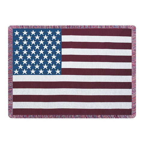 Stars & Stripes Flag Tapestry Throw 50”X60”