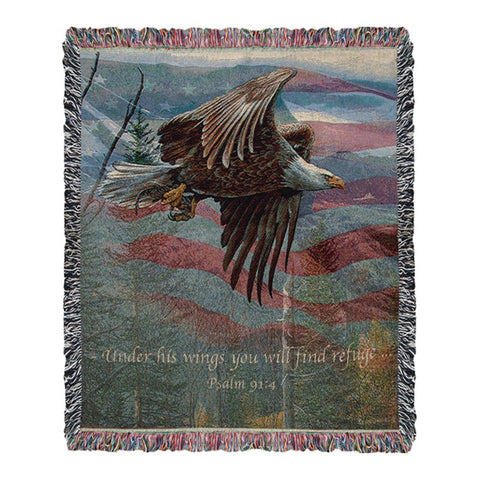 May Freedom Forever Fly Tapestry Throw- 50”X60”