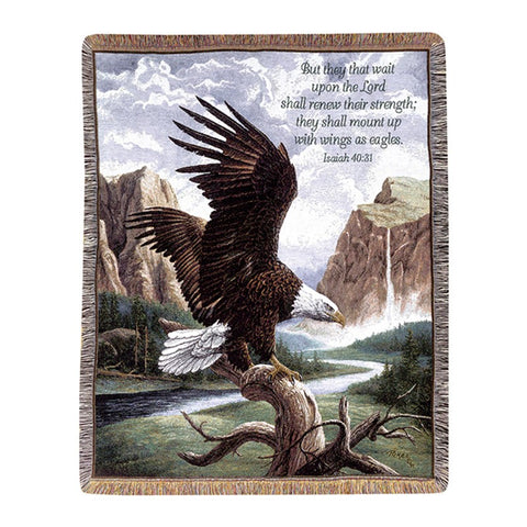 Freedom W/Isaiah 40:31 VerseTapestry Throw-50”X60”