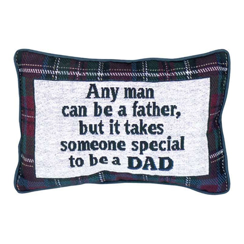 Any Man… Plaid Word Pillow