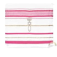 Prayer Shawl Tallit Pink/Gold & Matching Bag with Zipper