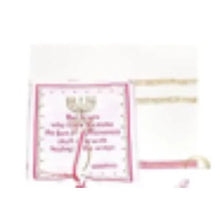 Prayer Shawl Tallit Pink/Gold & Matching Bag with Zipper