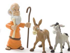 Noah's Ark Toy Figurine with a Mini Storybook