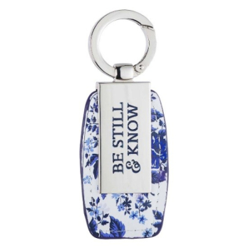 Be Still & Know Metal Key Ring in Gift Tin- Psalm 46:10