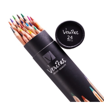 Veritas Coloring Pencils in Cylinder- Set of 24
