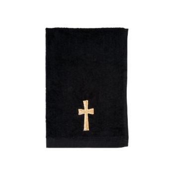 Towel with Cross Design in Gold