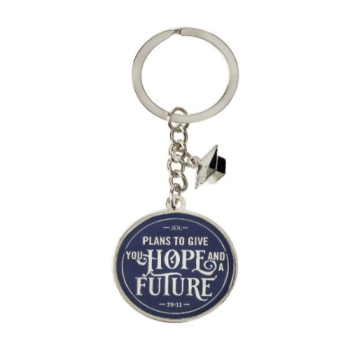 Congrats Grad Hope & a Future Metal Keychain with Link Chain- Jeremiah 29:11