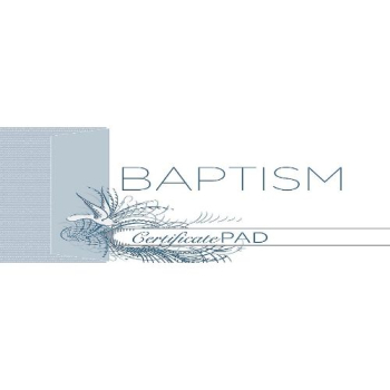 Baptism Certificate Pad
