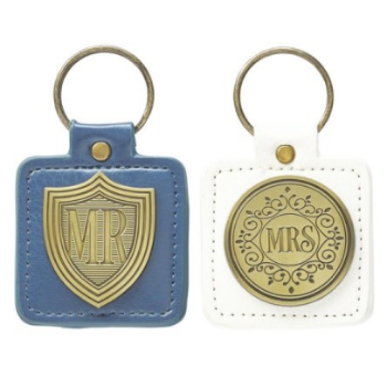 Mr and Mrs Set Key Rings