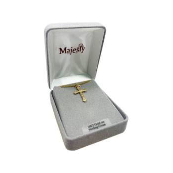Necklace- Cross Cut Gold Over Sterling Silver