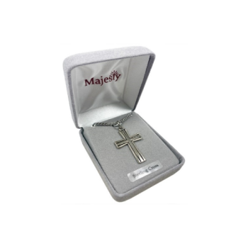 Necklace Cross- Black Sterling Silver