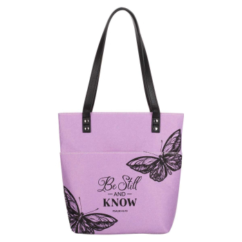 Be Still and Know Fashion felt Bible Tote Bag- Psalms 46:10