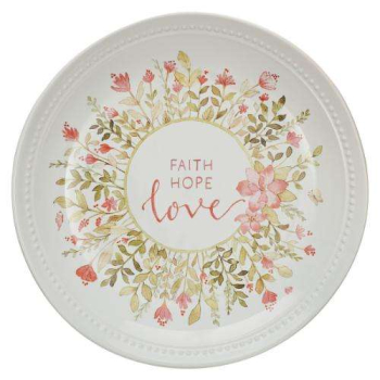 Faith, Hope, Love Serving Plate